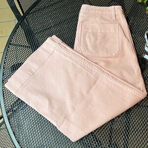 Madewell Blush Pink Denim Capri Pants